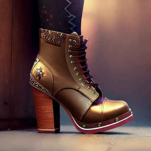 3460466659-most punk rock high heel boots with a knife as the heel, close up, (extremely detailed 8k wallpaper), high quality, masterpiece,.webp